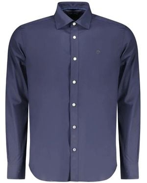 North Sails Logo-Embroidered Long-Sleeve Shirt - Blue