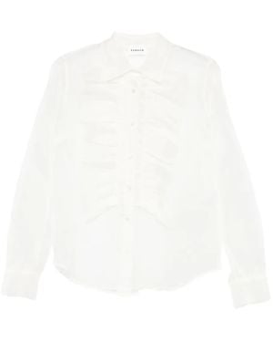 P.A.R.O.S.H. Ruffled Silk Shirt - White
