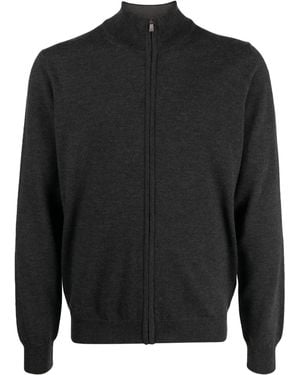 Corneliani Stehkragen-Cardigan Mit Reißverschluss - Schwarz