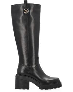 Pinko Love Birds Chunky-Sole Boots - Black