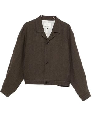 Amomento Button-Down Shirt Jacket - Brown