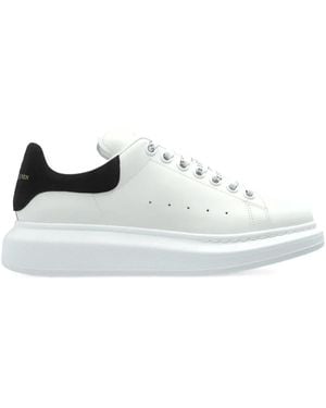 McQueen Oversized Suede-Panel Trainers - White