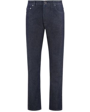 Moorer Five-Pocket Denim Jeans - Blue