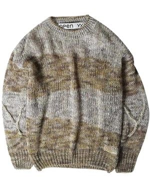 OPEN YY Jersey moteado a rayas - Gris