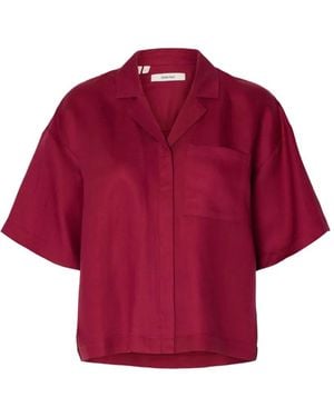 SELECTED Chemise À Manches Courtes - Rouge