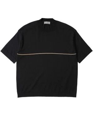 Margaret Howell Fine-Stripe T-Shirt - Black