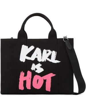 Karl Lagerfeld Borsa Tote Karl Is Hot Media - Nero