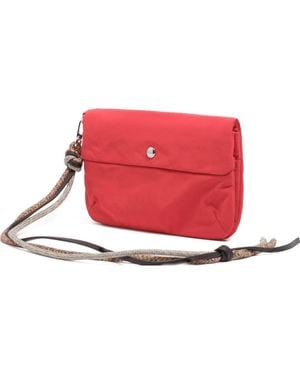 Bimba Y Lola Large Braided-Strap Wallet - Red