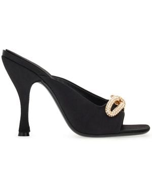 サンダル・ミュール Ferragamo Florenza Crystal-Embellished Slingback Heel Ferragamo Florenza Crystal-Embellished Slingback Heel