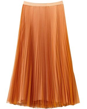 Twinset Pleated Tulle Skirt - Orange