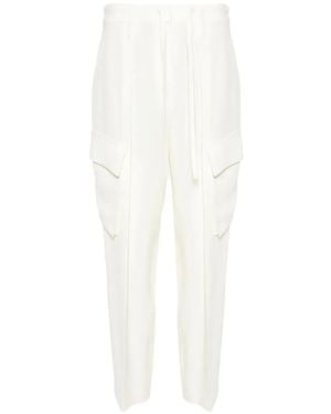 Brunello Cucinelli Tapered Cargo Trousers - White