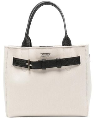 Tom Ford Audrey Logo-Detail Tote Bag - Natural
