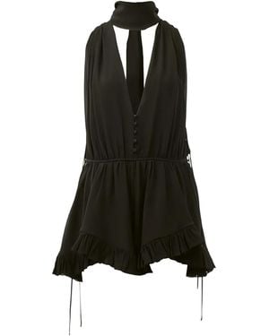 Chloé Silk Georgette Jumpsuit - Black