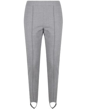 Ermanno Scervino Stirrup-Detail Pintuck Trousers - Grey