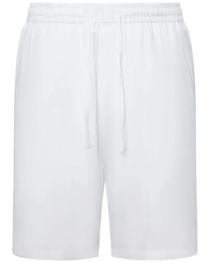 Low Brand Drawstring Elasticated-Waist Shorts - White