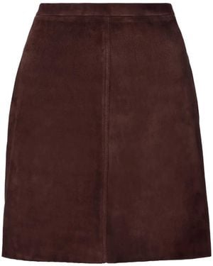 Stouls Minijupe En Daim Lucie À Coupe Évasée - Brown
