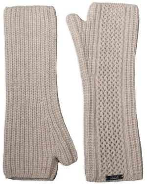 Moorer Zulema Knitted Fingerless Gloves - Gray