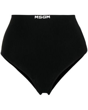 MSGM Bragas Con Logo En La Cinturilla - Negro