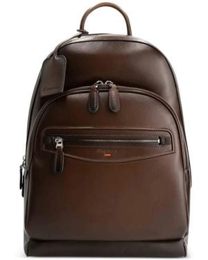 Santoni Mochila De Piel - Marrón