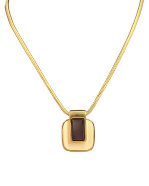 Madison Pendant Snake-Chain Necklace - Metallic