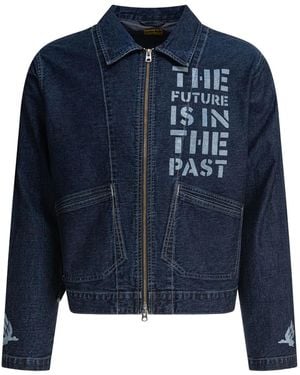 Human Made Zip-Front Heart-Logo Jacket - Blue