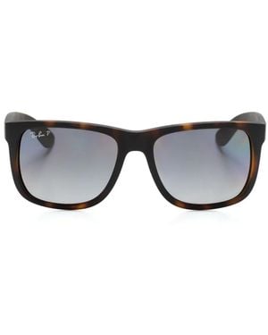 Ray-Ban Justin スクエアフレーム サングラス - グレー