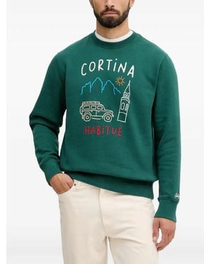 MC2 Saint Barth X Peanuts Embroidered Sweatshirt - Green