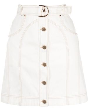 Acler Valleybrook Denim Mini Skirt - White