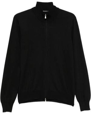 Tagliatore Zip-Up High-Neck Sweater - Black