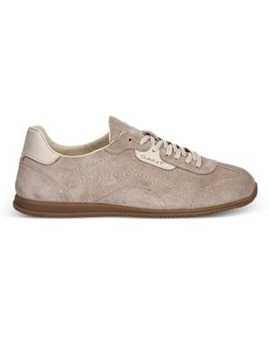 GANT Spearclub Suede Trainers - Natural