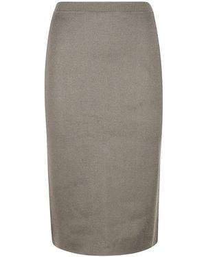 Sa Su Phi Fine-Knit Midi Skirt - Grey