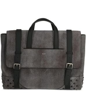 Tod's Studded Top-Handle Briefcase - Black