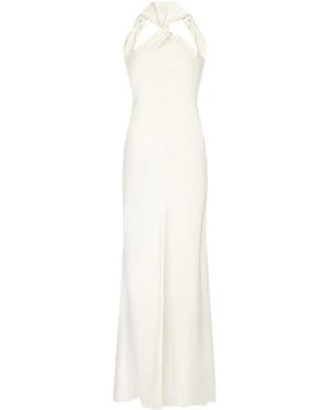 The Attico Long Satin Dress - White