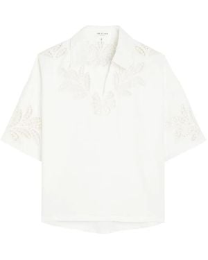 Rag & Bone Hemd Mit Cut-Out-Blumenstickerei - Weiß