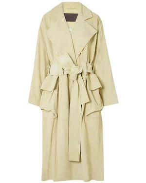16Arlington Cinzia Suede Trench Coat - Metallic