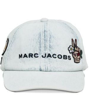 Marc Jacobs Tattoo-Appliqué Denim Cap - White