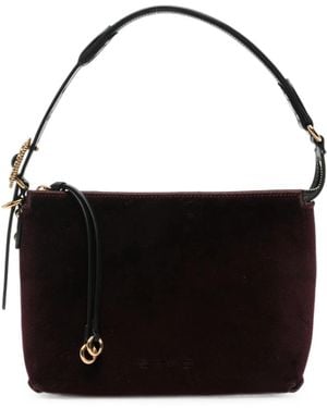 Etro Suede Shoulder Bag - Black