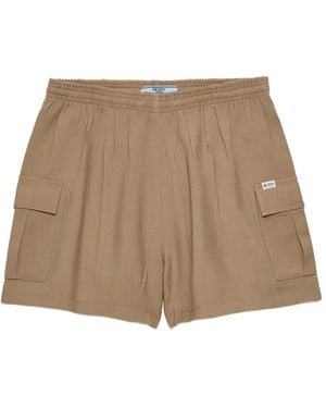 Prada Pantalones Cortos Livianos - Neutro