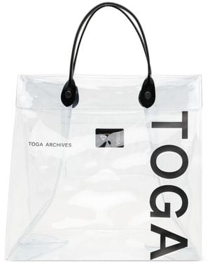 Toga Borsa Tote Con Logo - Bianco