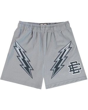 Eric Emanuel Maryland Lightning Bolt-Print Mesh Shorts - Grey