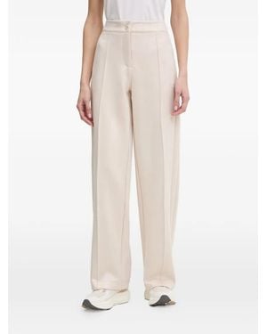 Guess Straight Embroidered Pants - Natural