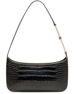 Tom Ford Smal Croc-Effect Leather Shoulder Bag - Black