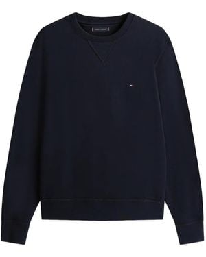 Tommy Hilfiger Jersey Con Cuello Redondo Y Parche Del Logo - Azul