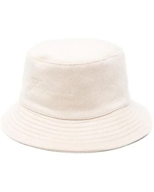 Jacquemus Embroidered-logo Bucket Hat - ホワイト