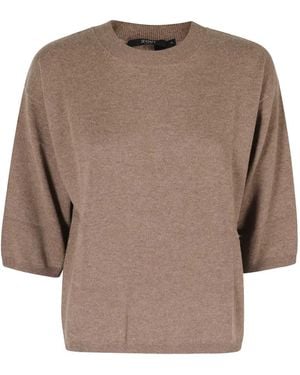 Seventy Short-Sleeve Crew-Neck Sweater - Brown