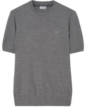 Burberry Haut Crop En Cachemire - Grey