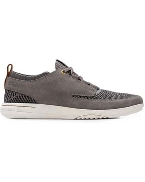Clarks Easeway Sport Suede-Panel Trainers - White