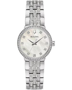 Bulova Round-Frame 27Mm Watch - White
