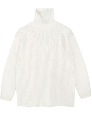 Vera Wang Pauline Pullover Mit Zopfmuster - Weiß