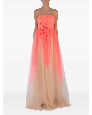 Delpozo Sequin-Embellished Gown - Pink